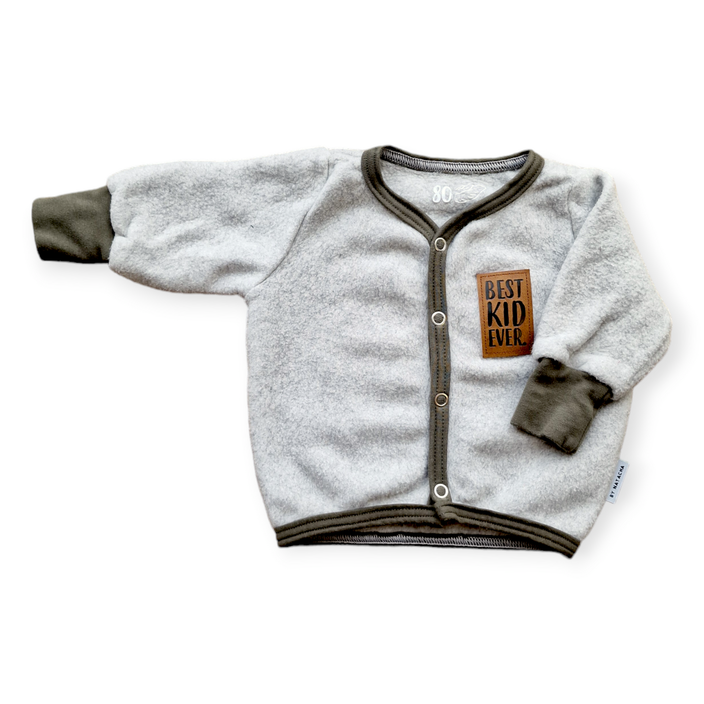 Fleecejacke grau best kid ever