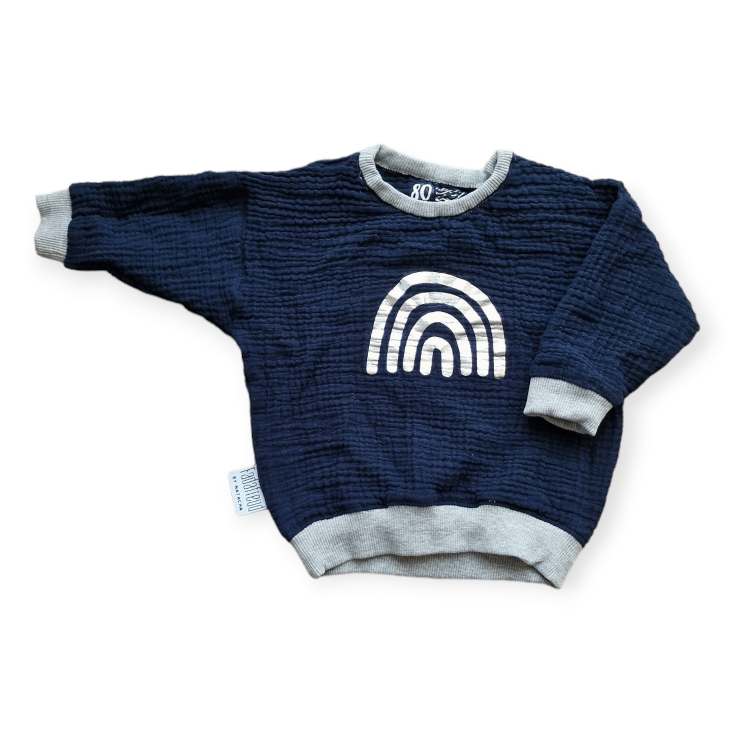 Oversizepulli Musselin Regenbogen