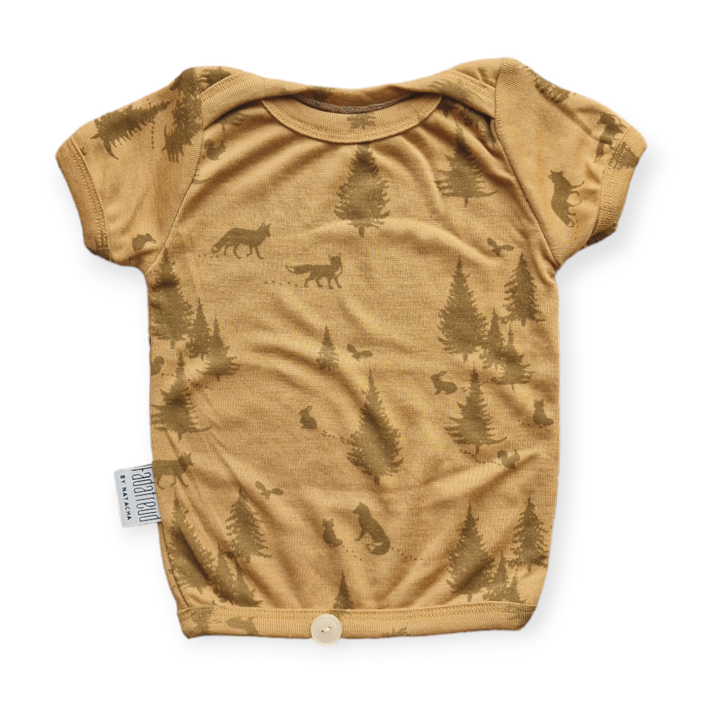 T-Shirt Wolle/Seide Waldtiere