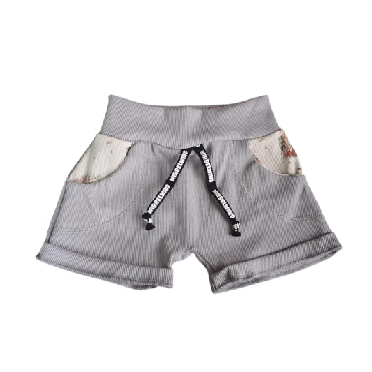 Shorts Rippstoff grau